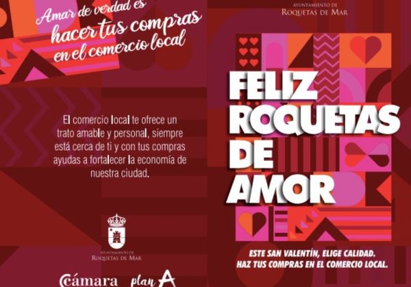 Roquetas de Mar organiza la campaña de apoyo al comercio local con motivo del Día de San Valentín