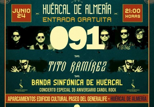 Los granadinos 091 tomarán el 35º Candil Rock de Huércal de Almería el próximo 24 de junio