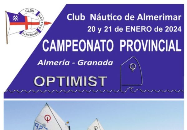 Almerimar acogerá los días 20 y 21 de enero el Campeonato Provincial de clase Optimist de Vela