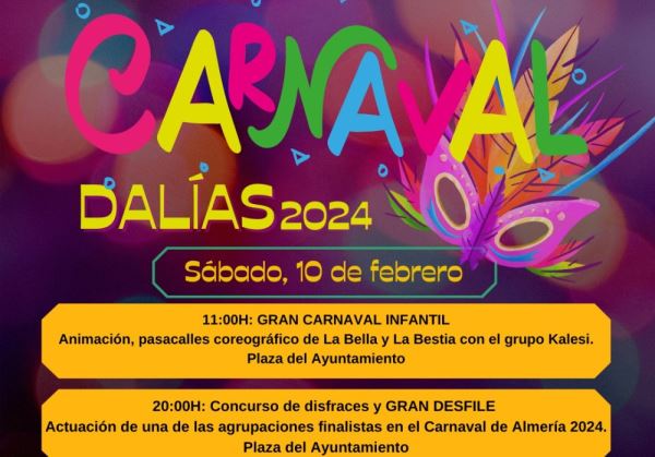 El Ayuntamiento de Dalías anuncia las bases  del concurso del Carnaval 2024