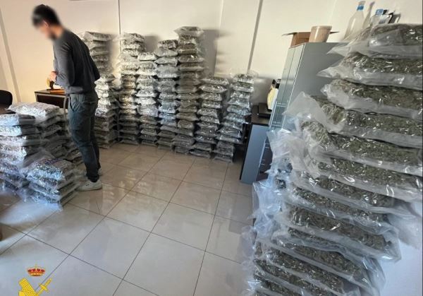 La Guardia Civil interviene en Vícar cerca de 180 Kg de cogollos de marihuana y detiene a tres personas relacionadas con el tráfico de drogas
