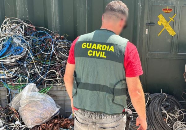 Recuperados 114 kilogramos de cableado de cobre sustraídos en una explotación agrícola de Níjar