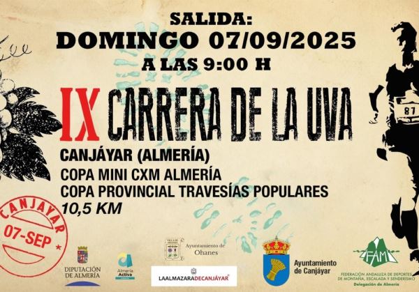 Canjáyar se prepara para el regreso de la ‘Carrera de la Uva’, una de sus grandes citas deportivas anuales