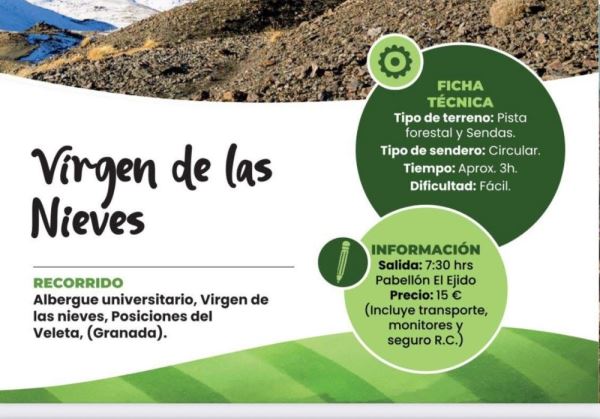 El IMD retoma su programa de Medio Ambiente y Naturaleza con una ruta por el sendero Virgen de las Nieves
