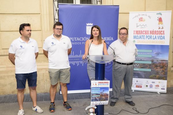 Diputación y Roquetas de Mar ayudan al Turaniana a impulsar la primera competición de Marcha Nórdica de la provincia.