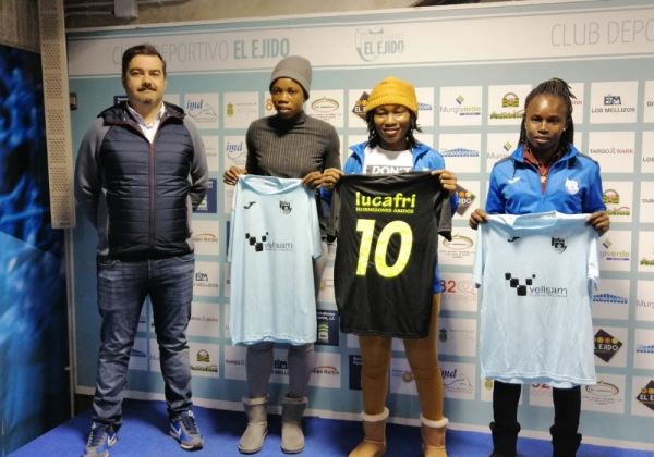 El equipo femenino de fútbol del CD El Ejido se refuerza con tres ecuatoguineanas