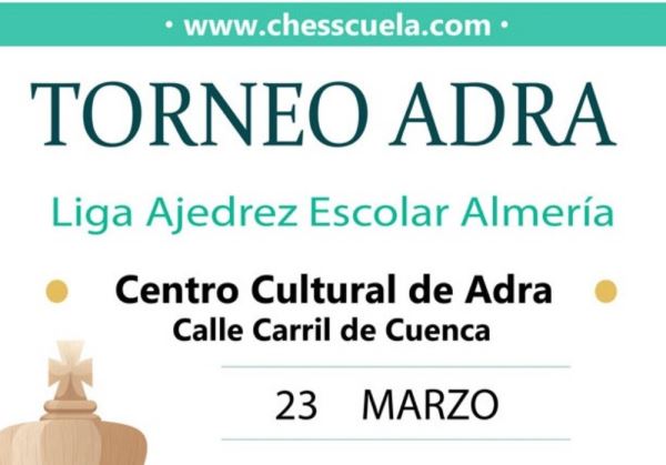 El Centro Cultural acoge este sábado el II Torneo de Ajedrez de la Ciudad de Adra