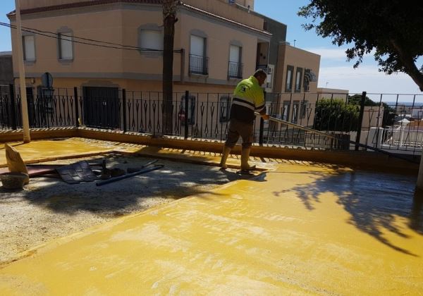 Comienzan las obras del nuevo parque de Plaza Estudiantes de Adra