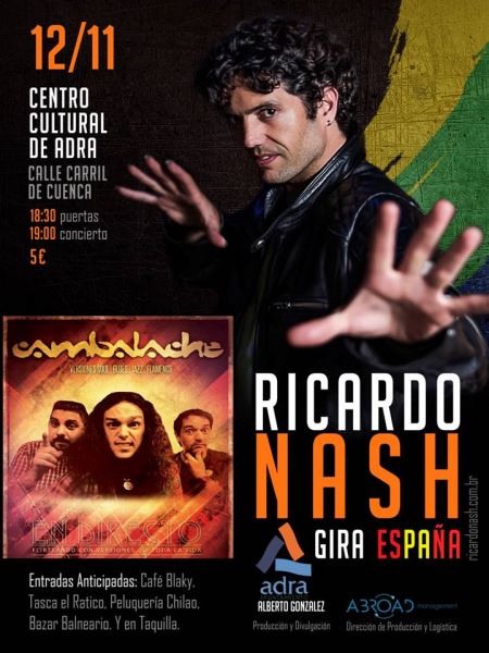 Ricardo Nash y Cambalache ofrecen un concierto el domingo en el Centro Cultural de Adra