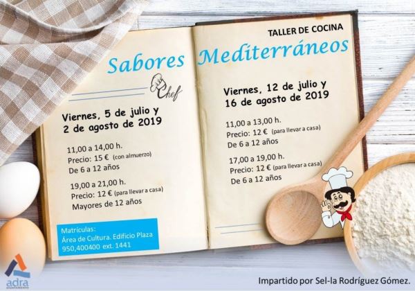 Los más pequeños de Adra aprenderán a cocinar este verano con el taller 'Sabores Mediterráneos'