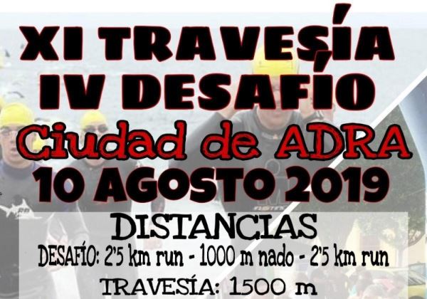 La XI Travesía y el IV Desafío 'Ciudad de Adra' se celebrará en la playa de San Nicolás el 10 de agosto
