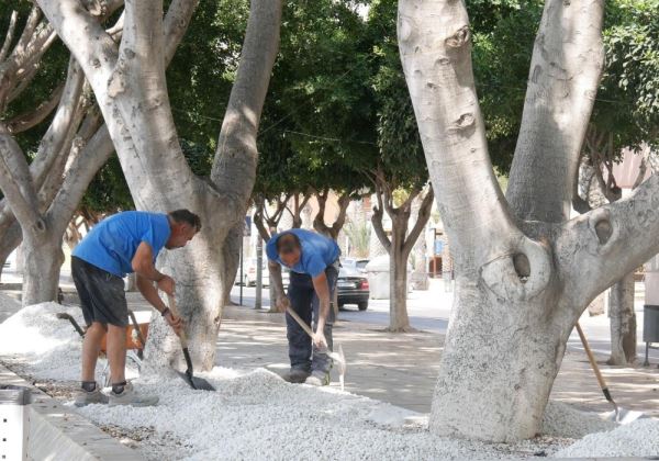 El Ayuntamiento de Adra realiza trabajos de acondicionamiento del Parque del Puerto