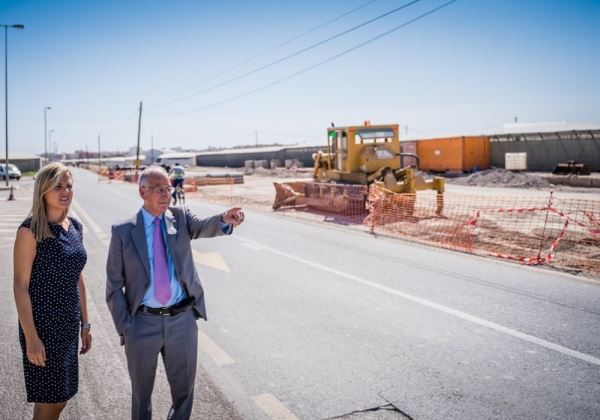 Las obras de desdoblamiento de la carretera del Cementerio en Roquetas avanzan a buen ritmo