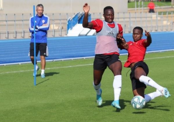 La UD Almería afronta el último entrenamiento de la semana antes de enfrentarse al Oviedo