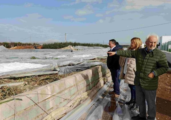 El subdelegado recorre los municipios de Almería más afectados por el temporal Gloria
