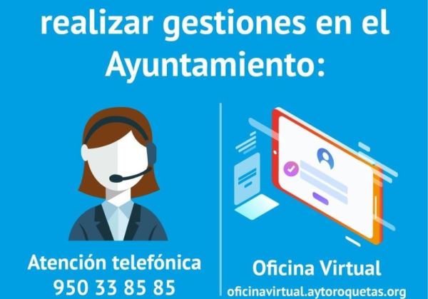 Los trámites por la Oficina Virtual de Atención Ciudadana de Roquetas se incrementan un 87%