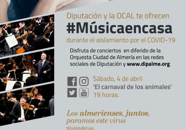Diputación y la OCAL ofrecen #MúsicaEnCasa durante el aislamiento