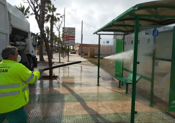 El Plan Especial de Limpieza y Desinfección de Vìcar continúa a diario