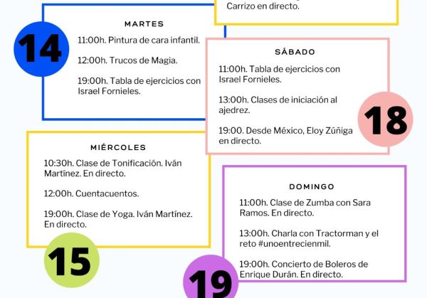 Dalías amplía la programación cultural online durante el confinamiento