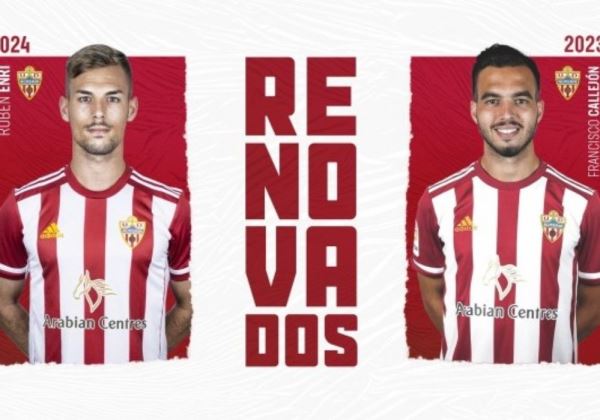 Callejón y Rubén Enri renuevan con la UD Almería