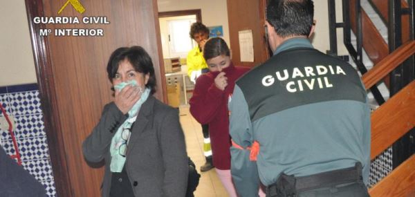 La Guardia Civil realiza un simulacro de emergencia en la Comandancia de Almería