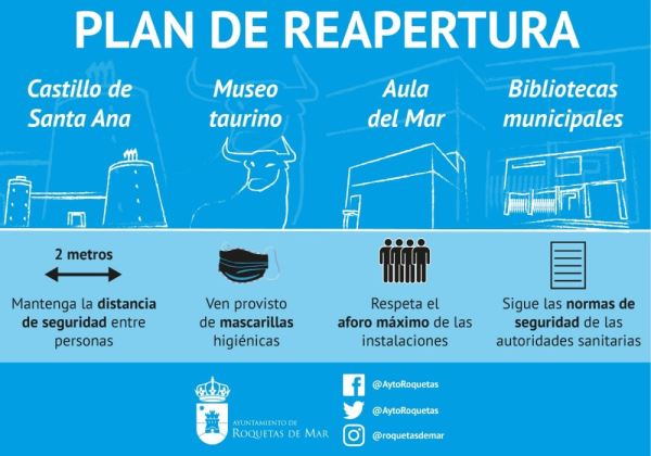 Abren al público los espacios museísticos y bibliotecas de Roquetas