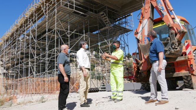 Las obras del puente en el Puente del Río avanzan a buen ritmo