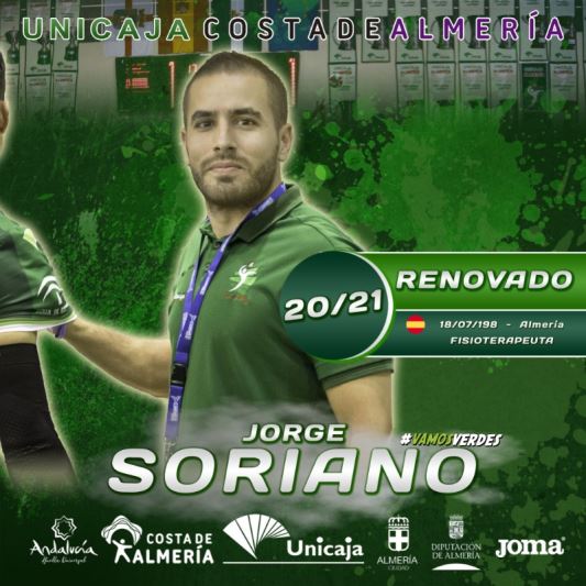  Jorge Soriano renueva como fisioterapeuta de Unicaja Almería