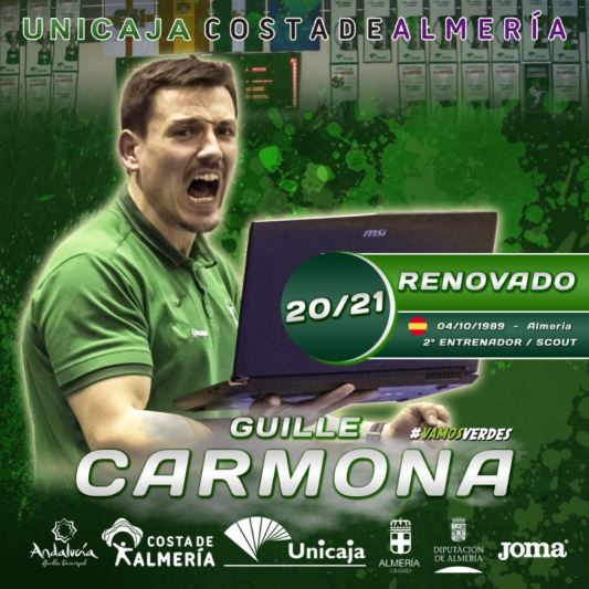 Guille Carmona continuará una temporada más ligado a Unicaja Costa de Almería