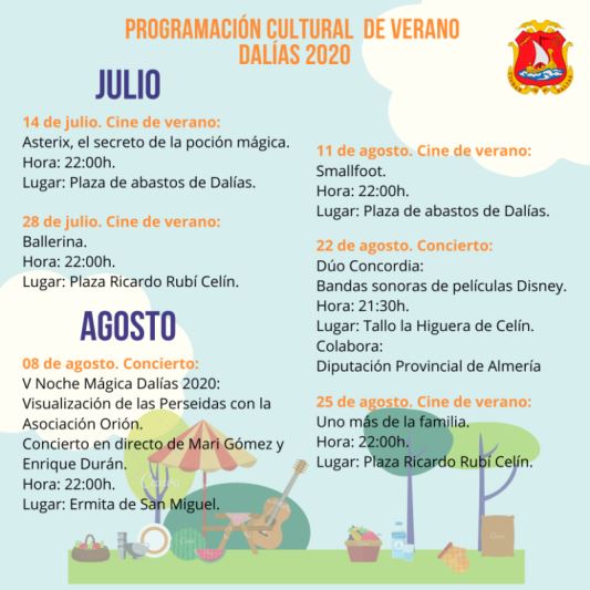 Dalías presenta la programación cultural del verano