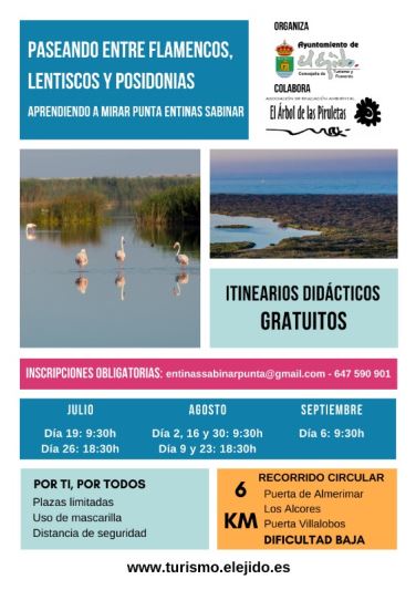 El Ejido organiza itinerarios de educación ambiental por Punta Entinas