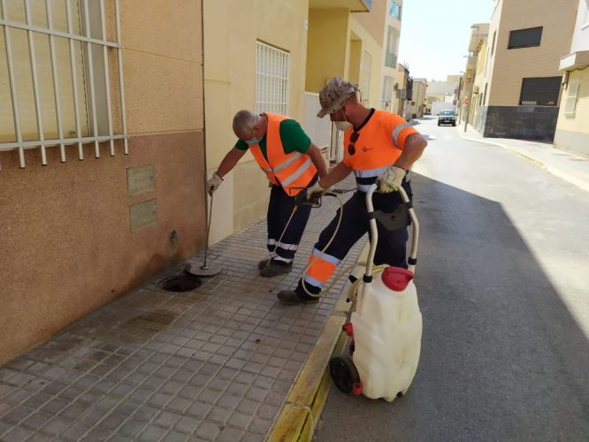 Los trabajos de desinsectación y desinfección de alcantarillado llegan a Balerma