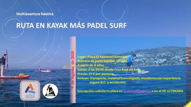 Adra organiza una jornada de kayak y paddle surf