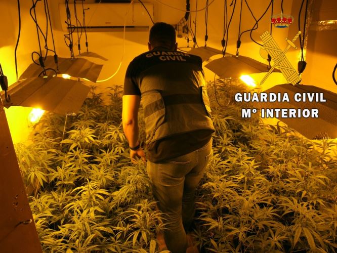 La Guardia Civil detiene a dos personas en Adra por cultivo de marihuana