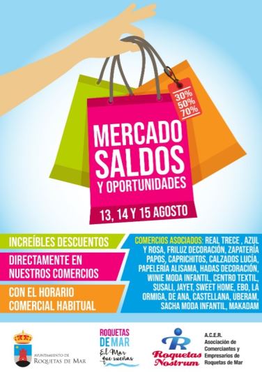 La asociación de comerciantes ACER de Roquetas celebra su tradicional Mercado de Saldos