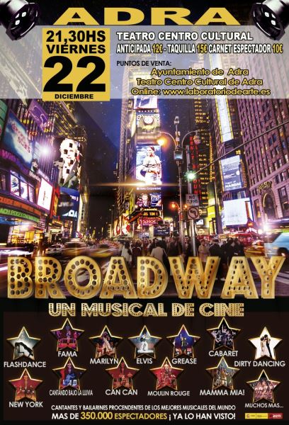 'Broadway, un musical de cine' este viernes en el Centro Cultural de Adra