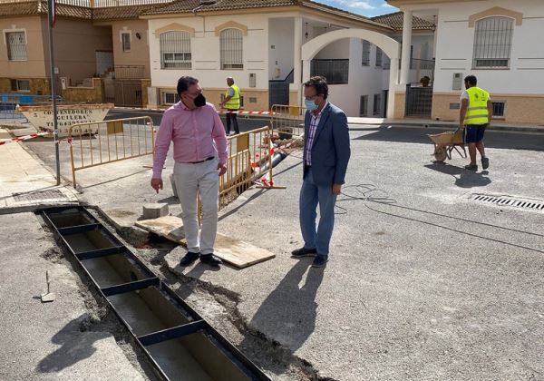 Comienzan las obras de la red de pluviales de la calle Tulipanes en Berja