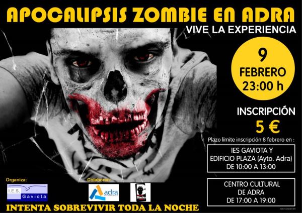 Un apocalipsis zombie invadirá Adra el próximo 9 de febrero