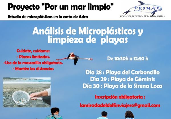 Adra organiza con Promar cinco jornadas de muestreos de microplásticos