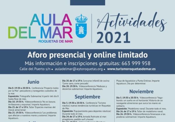 El Aula del Mar inicia su programación 2021 tras haber obtenido la distinción de Centro Azul otorgada por ADEAC