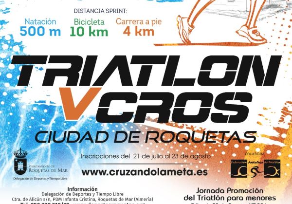 El ‘V Triatlón Cros Ciudad de Roquetas’ abre sus inscripciones el próximo miércoles 21 de julio