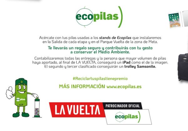 El Ayuntamiento de Roquetas de Mar se suma al reciclado de pilas durante La Vuelta Ciclista a España