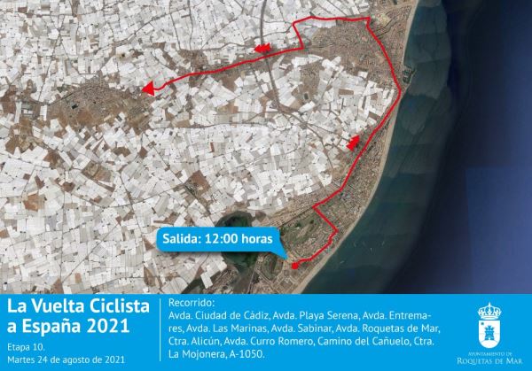 Roquetas de Mar despliega un gran dispositivo para la décima etapa de la Vuelta Ciclista a España 2021
