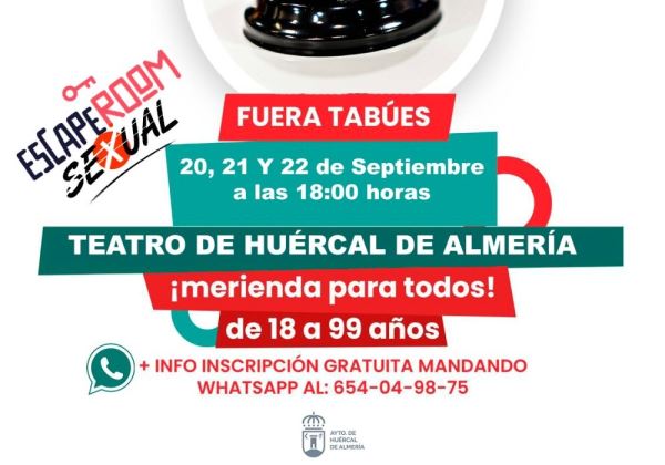 Charlas, meriendas y un escape room en unas jornadas de educación sexual en Huércal de Almería