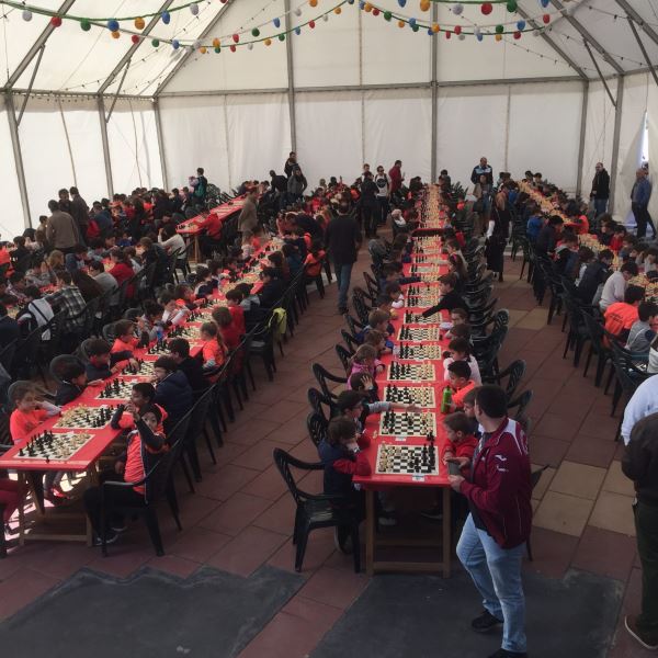 Más de 300 escolares participan en Benahadux del programa de promoción del ajedrez de Diputación
