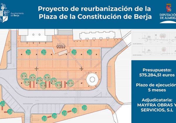 Las obras de la Plaza de la Constitución inician el segundo impulso del casco histórico de Berja
