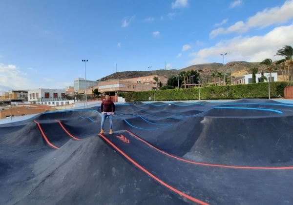 Finaliza la ampliación del circuito de pumptrack de Huércal de Almería para ser “el mejor de Andalucía”