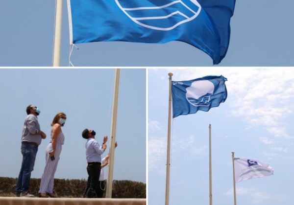 Las playas de Levante y Poniente de Almerimar, San Miguel y Balerma renuevan sus Banderas Azules certificando su calidad y seguridad