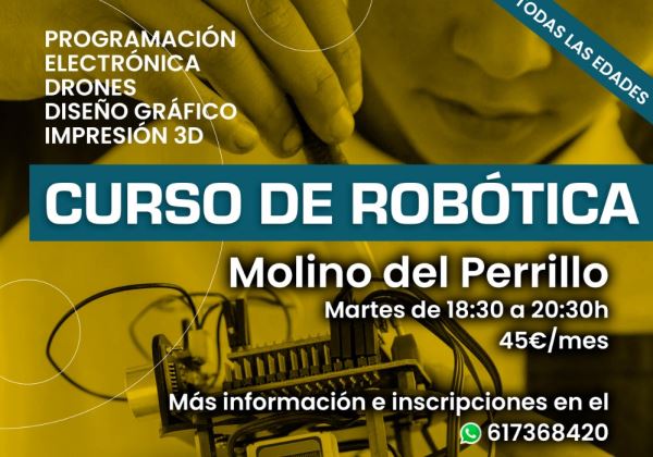 Berja lanza una nueva edición del curso de robótica en el Molino del Perrillo